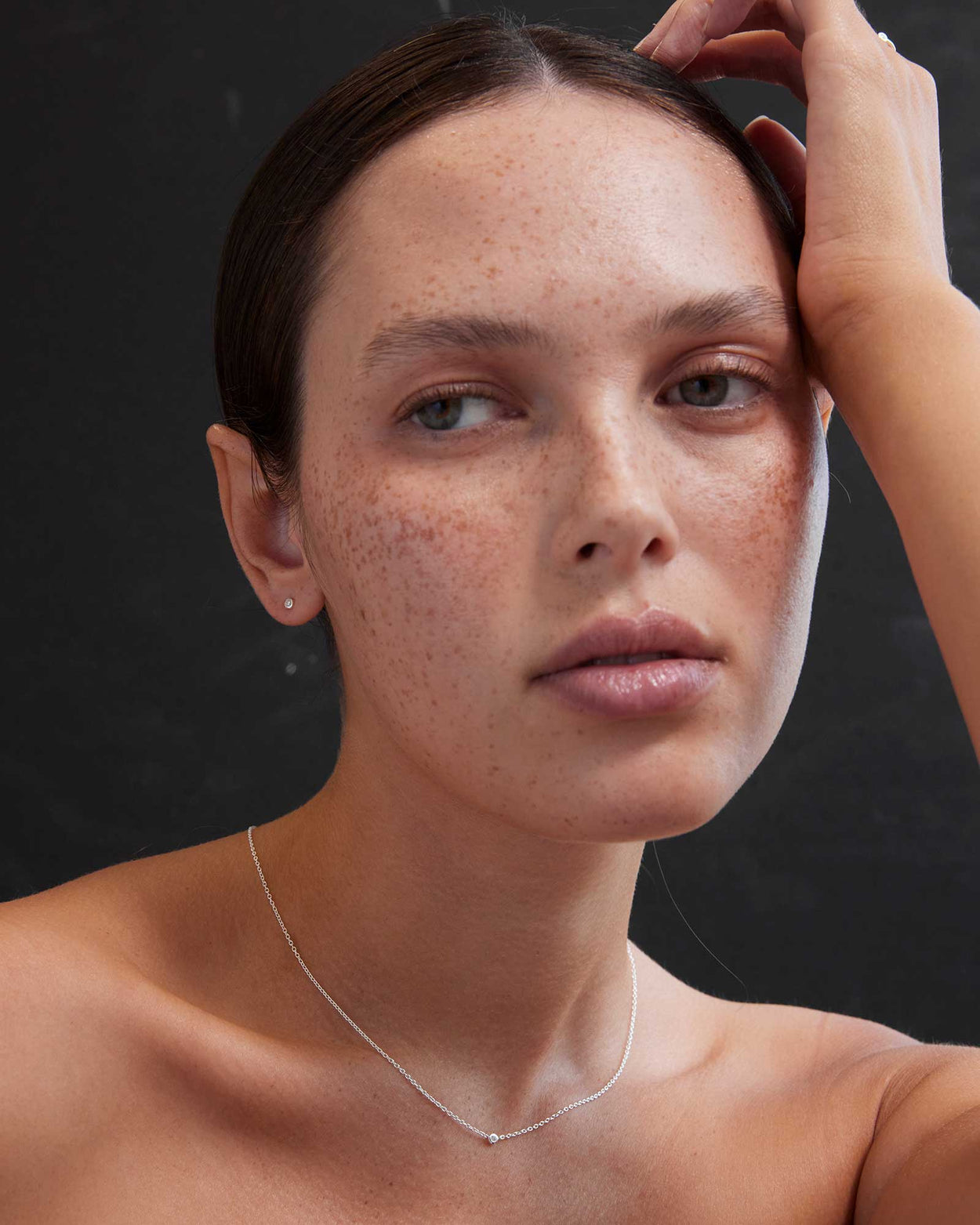 PETITE DIAMOND STUDS (STERLING SILVER) IMAGE 5