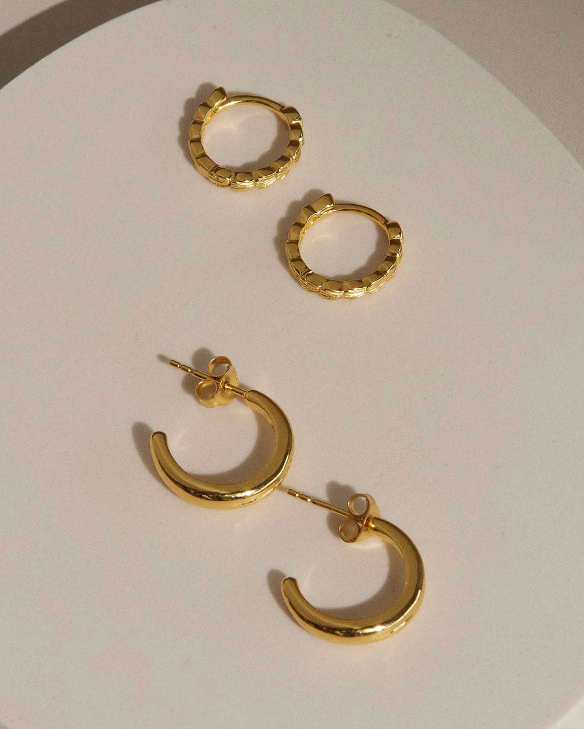 BLOOM HOOPS (18K GOLD PLATED) IMAGE 4