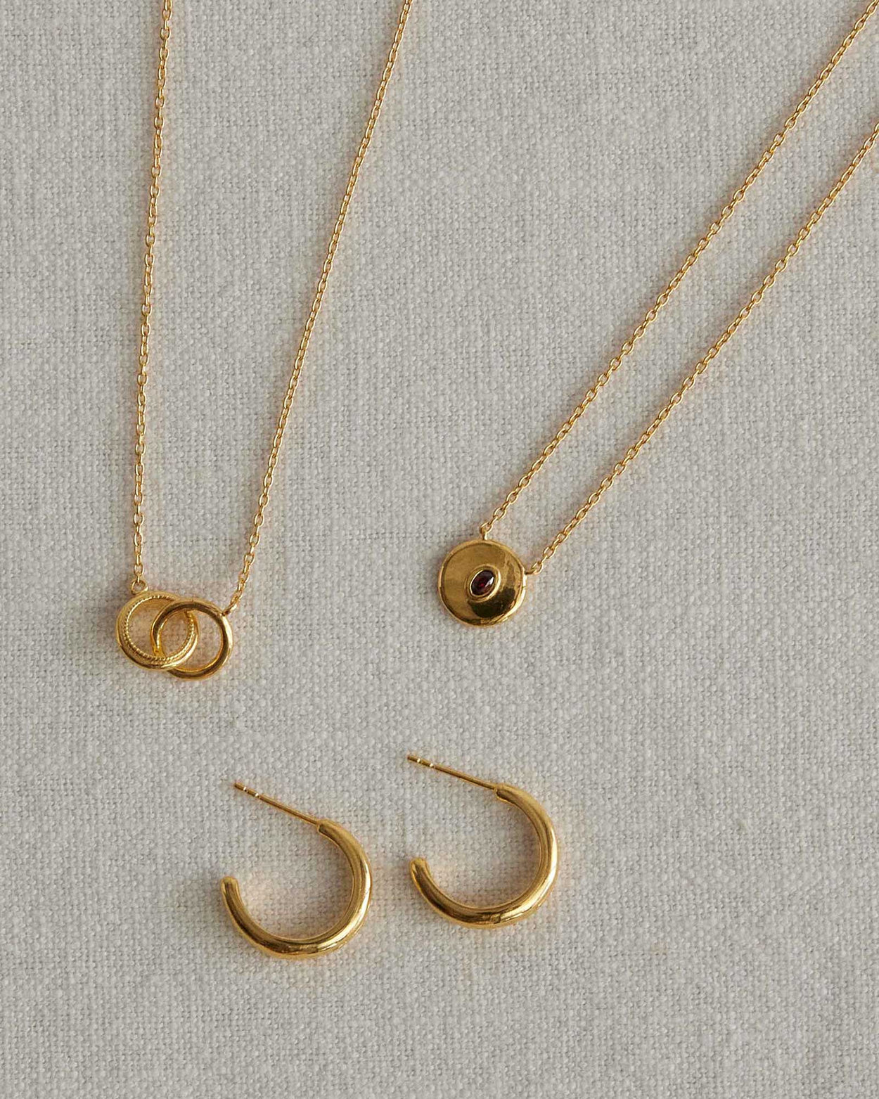 GRACE INFINITY HOOPS (18K GOLD PLATED) IMAGE 4