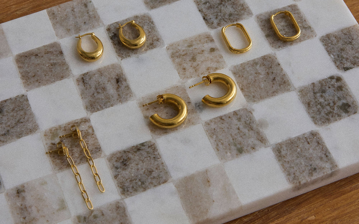 CENTRA HOOPS (18K GOLD PLATED) IMAGE 5