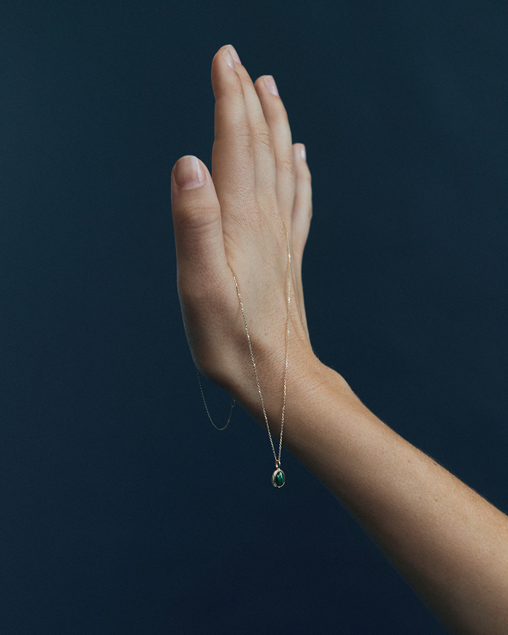 LUMINOUS MALACHITE CHARM (9K GOLD) IMAGE 3