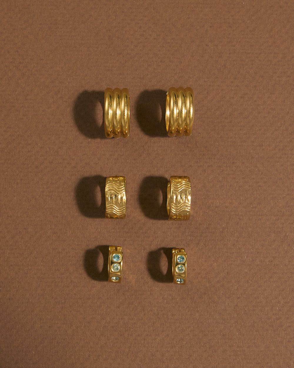 GLISTEN HOOPS (18K GOLD PLATED) IMAGE 5
