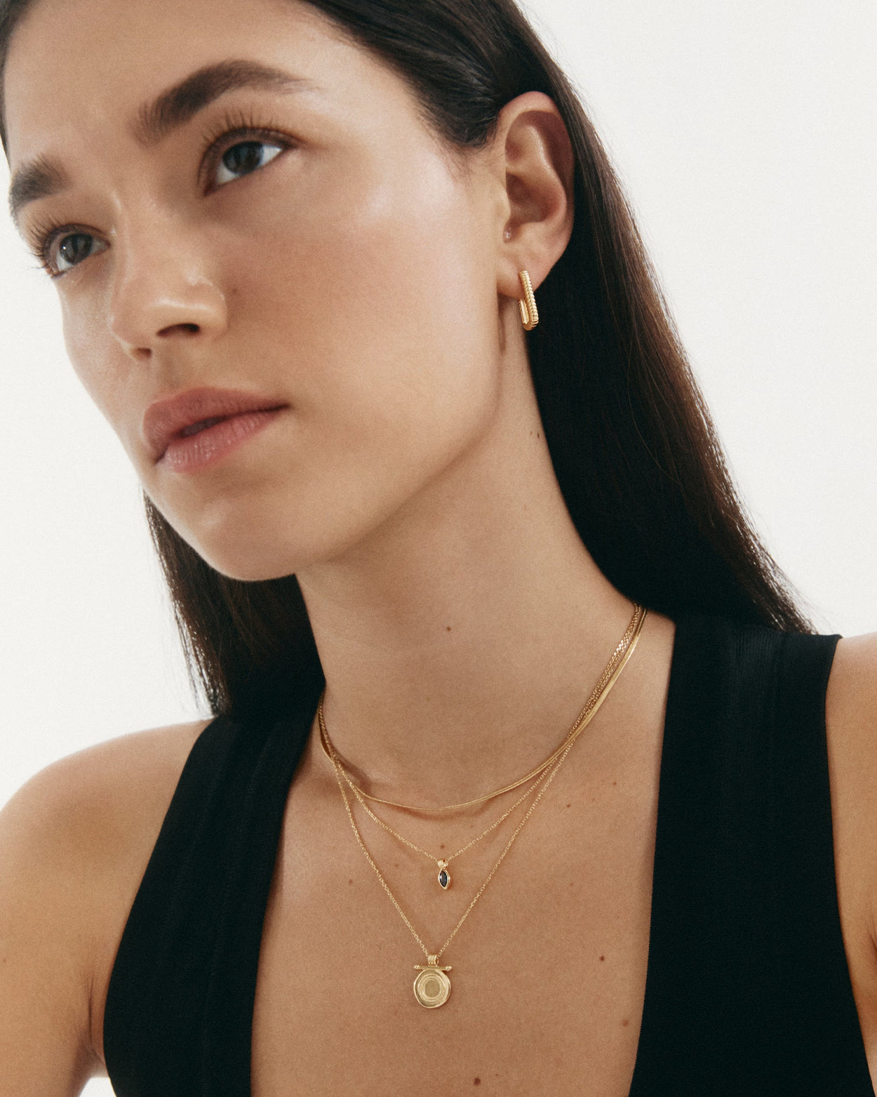 INDIGO COIN NECKLACE (18K GOLD VERMEIL) IMAGE 6