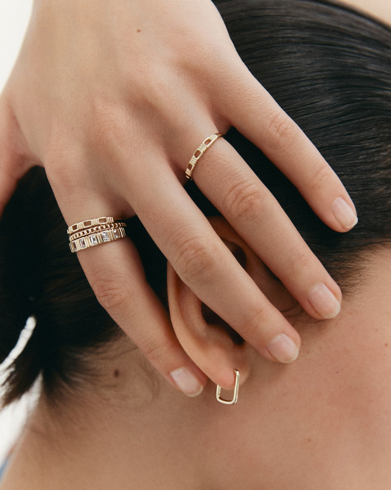 ELYSIUM FINE HOOPS (9K GOLD) IMAGE 5