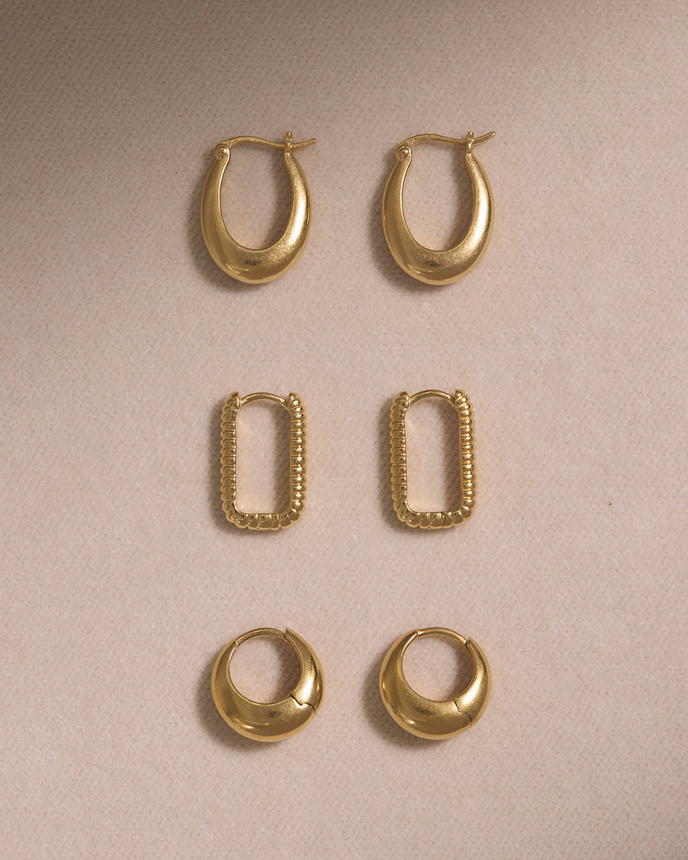 INDIGO HOOPS SMALL (18K GOLD PLATED) IMAGE 5