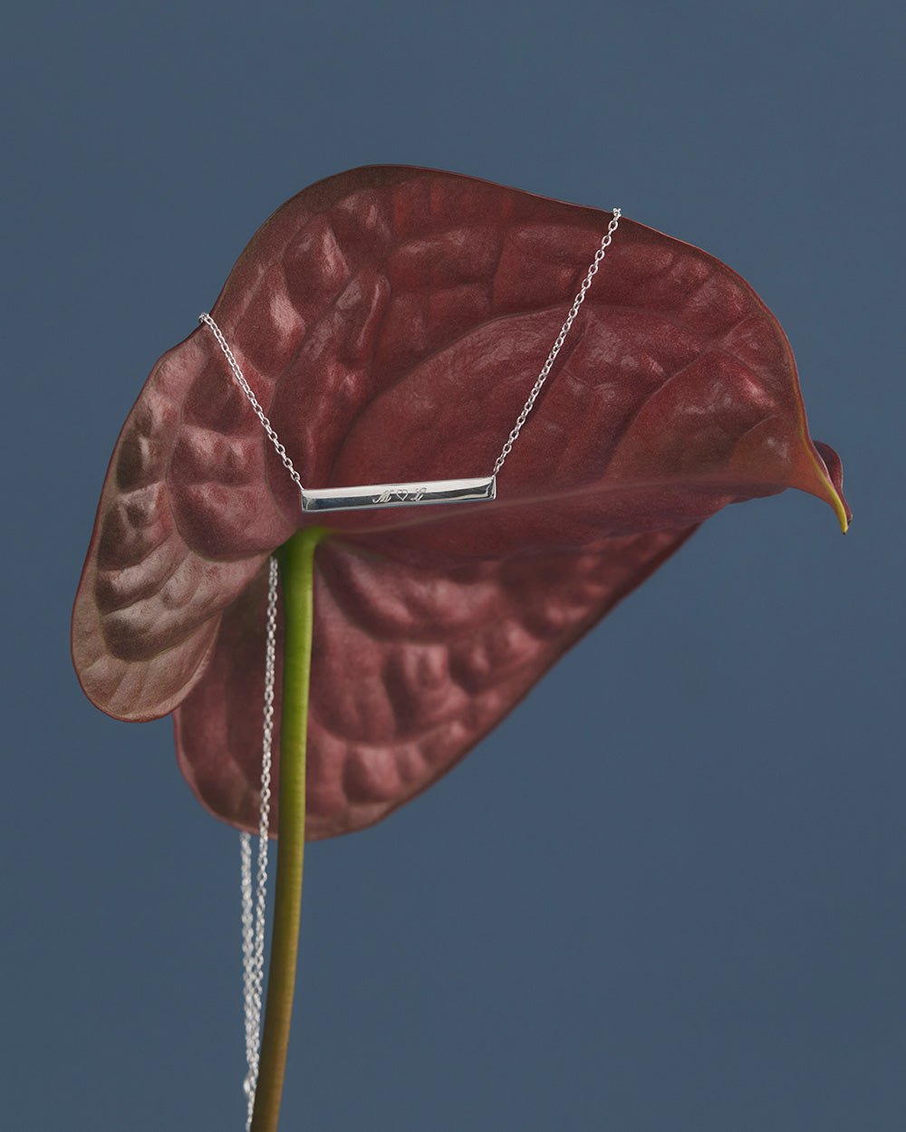 ENGRAVABLE BAR NECKLACE (STERLING SILVER) IMAGE 2