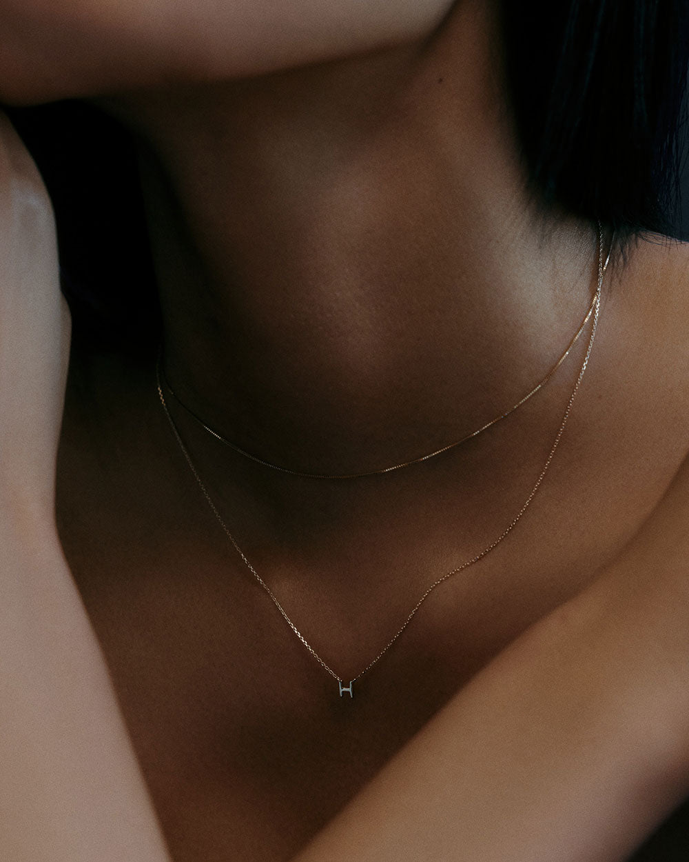 PETITE INITIAL NECKLACE (9K GOLD) IMAGE 3