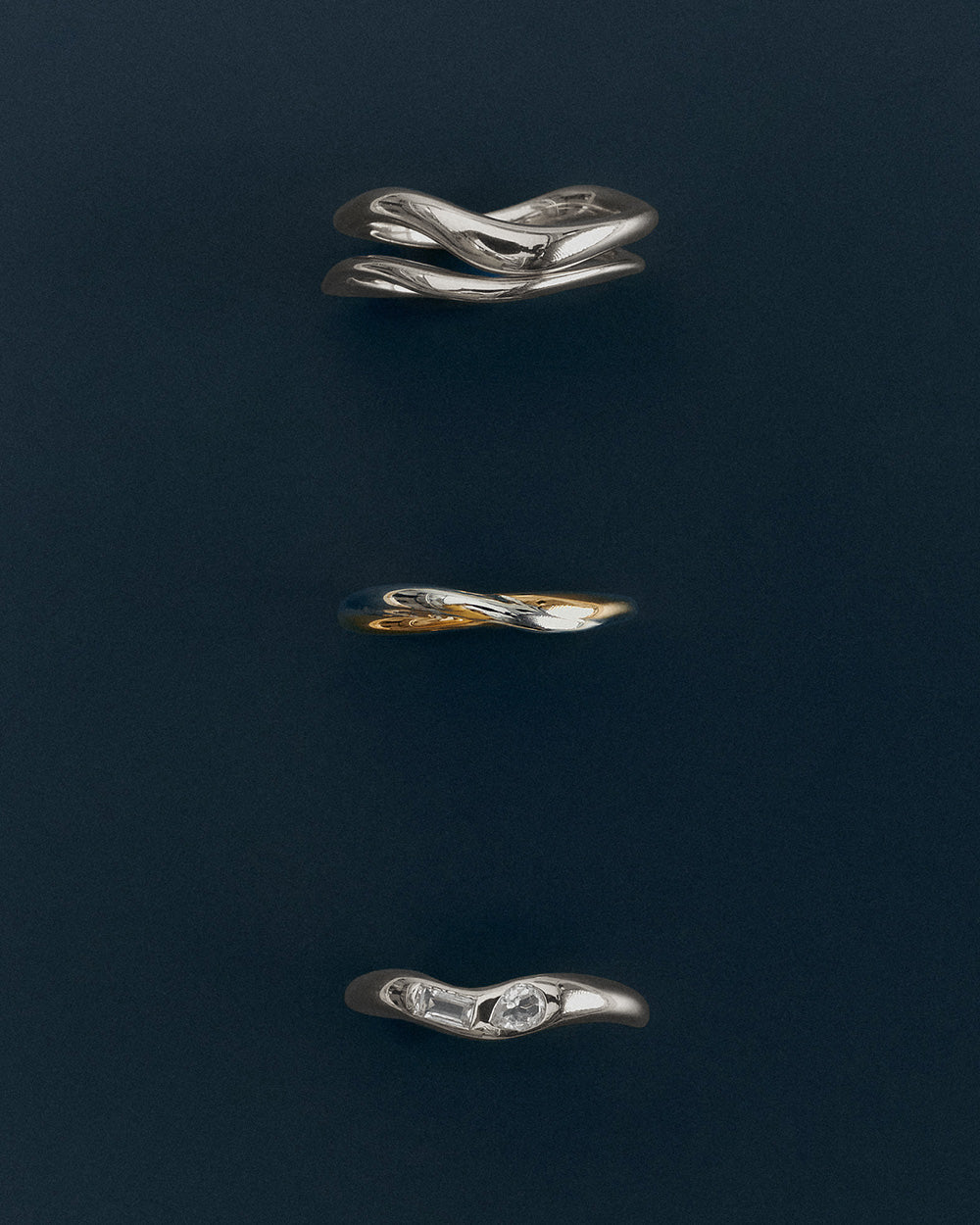 TEMPO STACKING RING SET (STERLING SILVER)