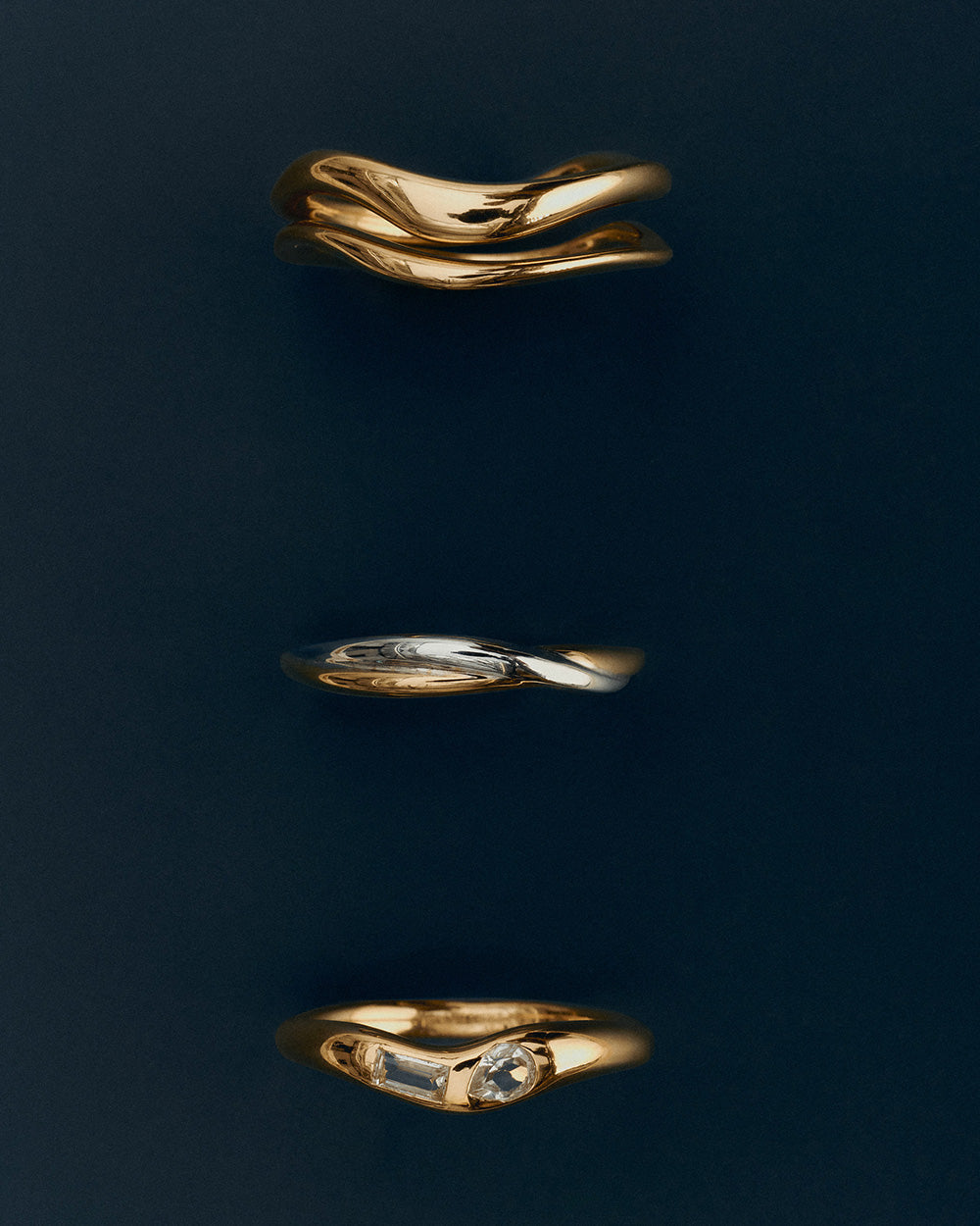 TEMPO STACKING RING SET (18K GOLD PLATED) IMAGE 4