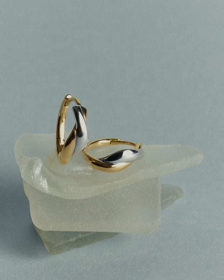 HALCYON HOOPS (MIXED METAL) IMAGE 2