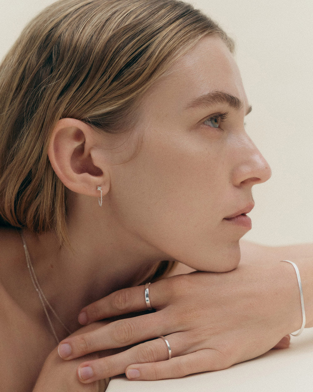 LUMEN CHAIN STUDS (STERLING SILVER)