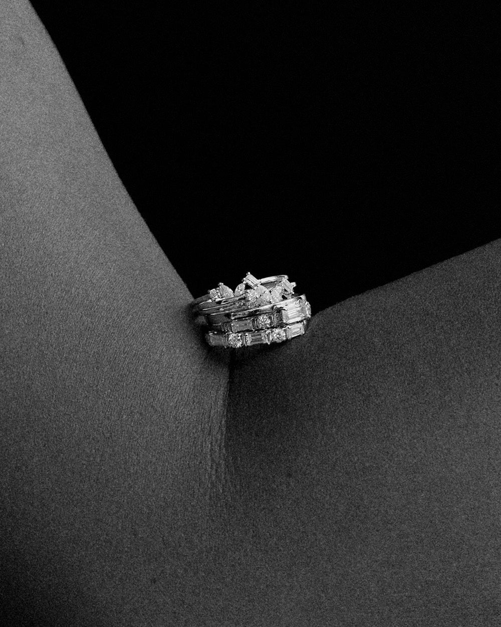 ETHER BAGUETTE RING (STERLING SILVER)