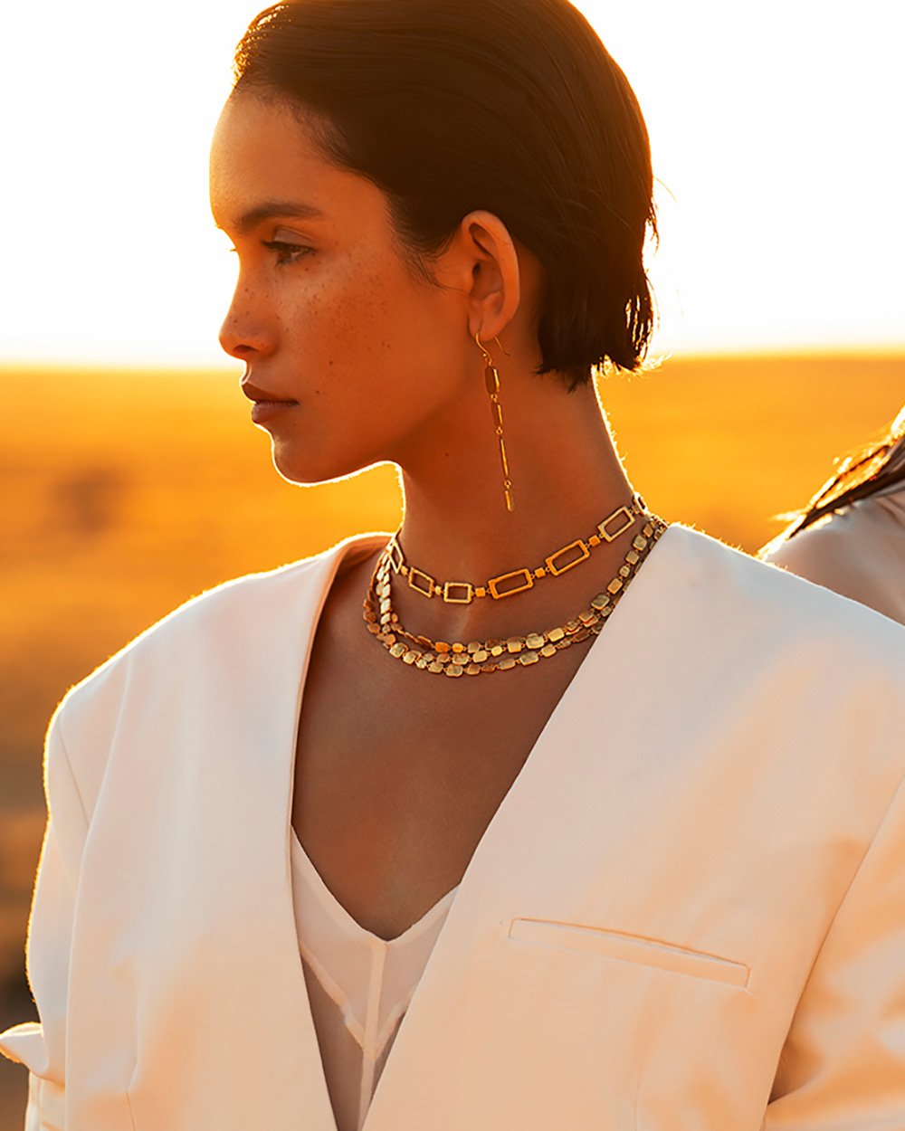 CASCADE NECKLACE (18K GOLD PLATED) IMAGE 2