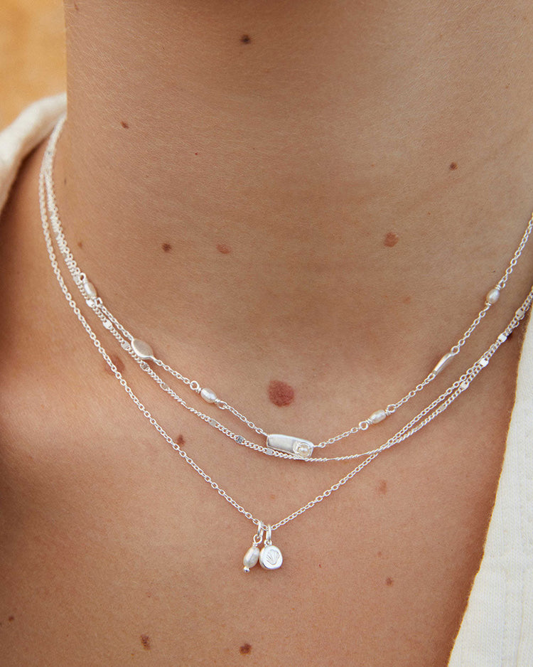 MEMOIR PEARL NECKLACE (STERLING SILVER)