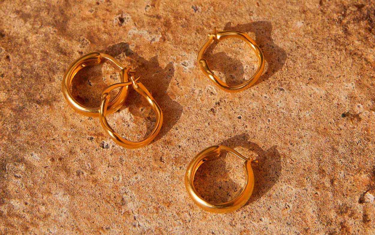 ERA HOOPS (18K GOLD PLATED) IMAGE 5