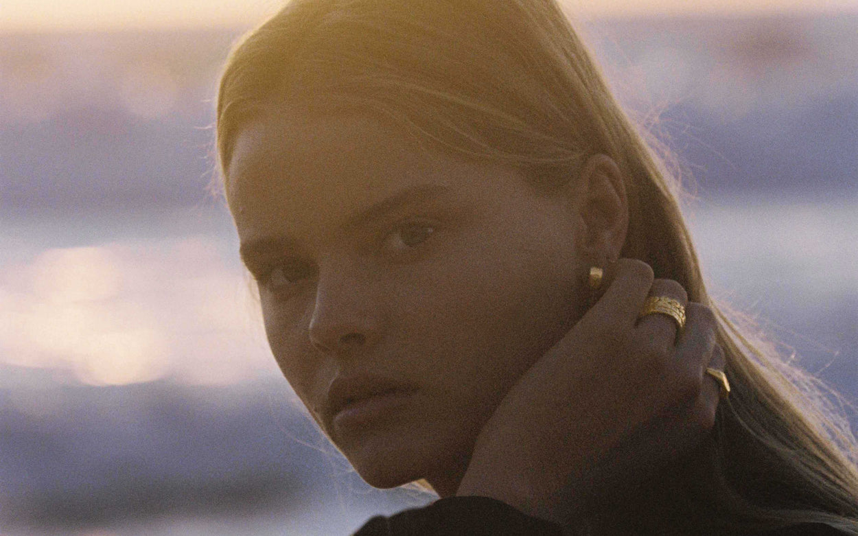 LUNA HOOPS (18K GOLD PLATED) IMAGE 5