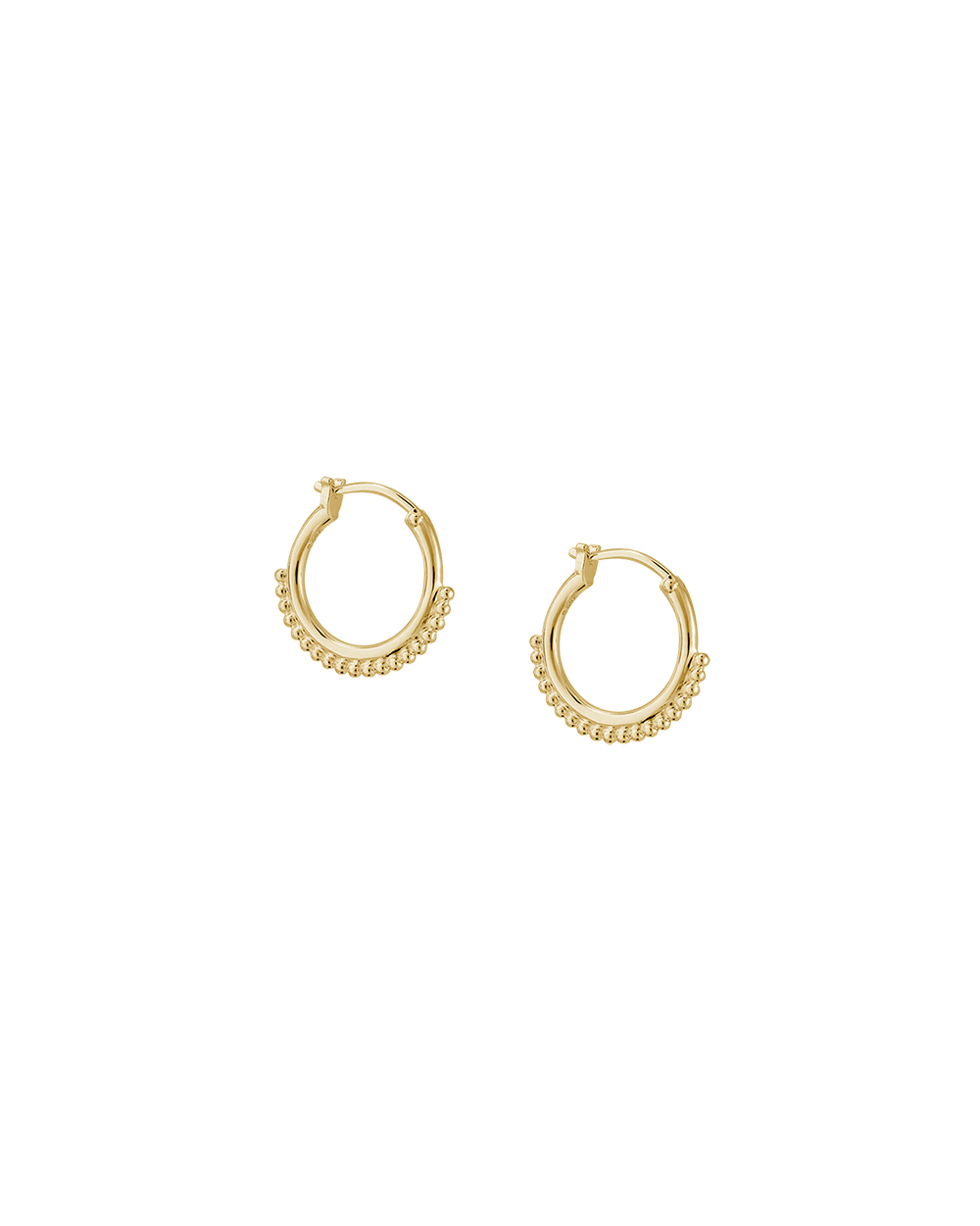 DETAIL HOOP EARRINGS (18K GOLD PLATED) - IMAGE 1