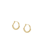 DETAIL HOOP EARRINGS (18K GOLD PLATED) IMAGE 1