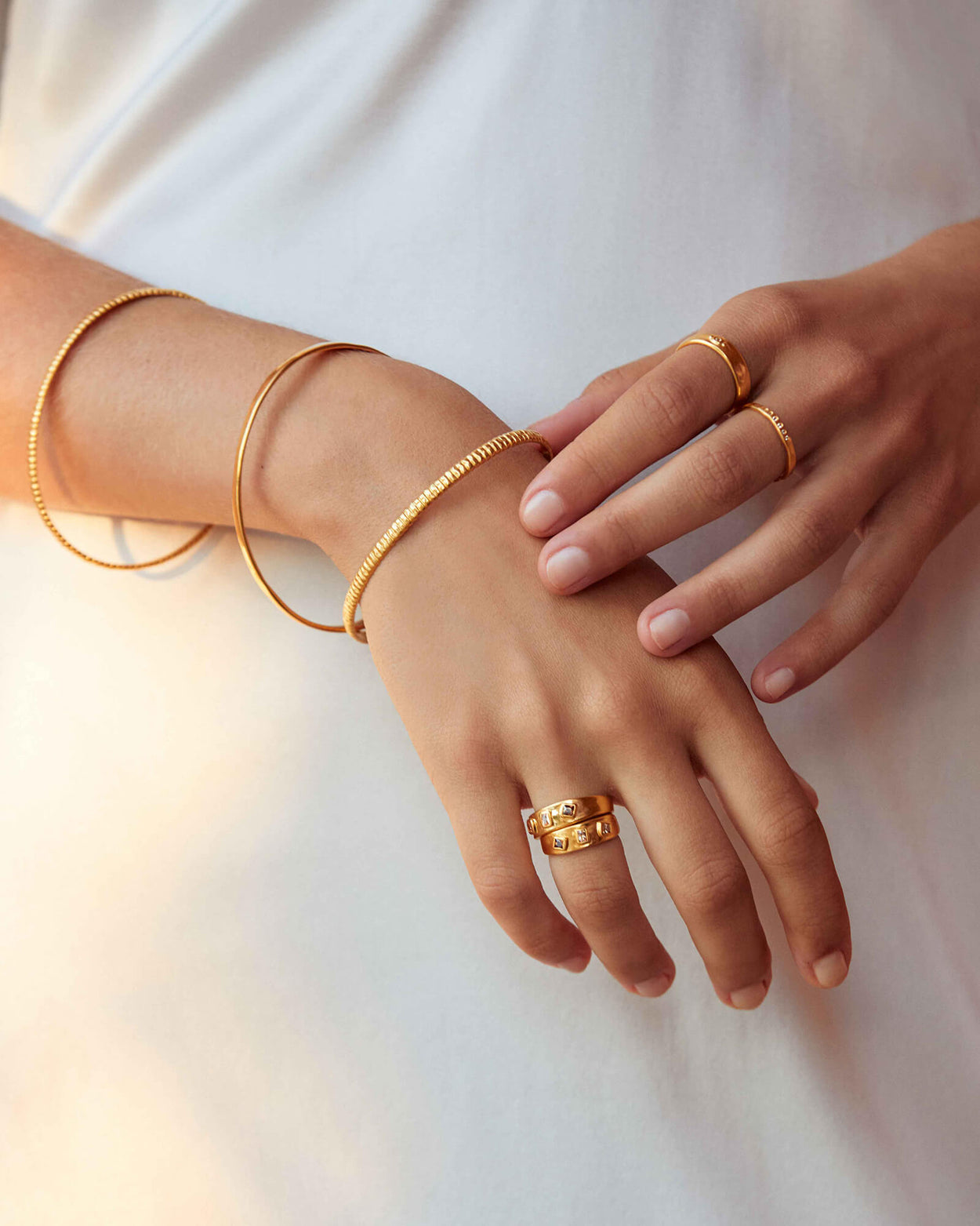SUN LINES RING (18K GOLD VERMEIL) IMAGE 6