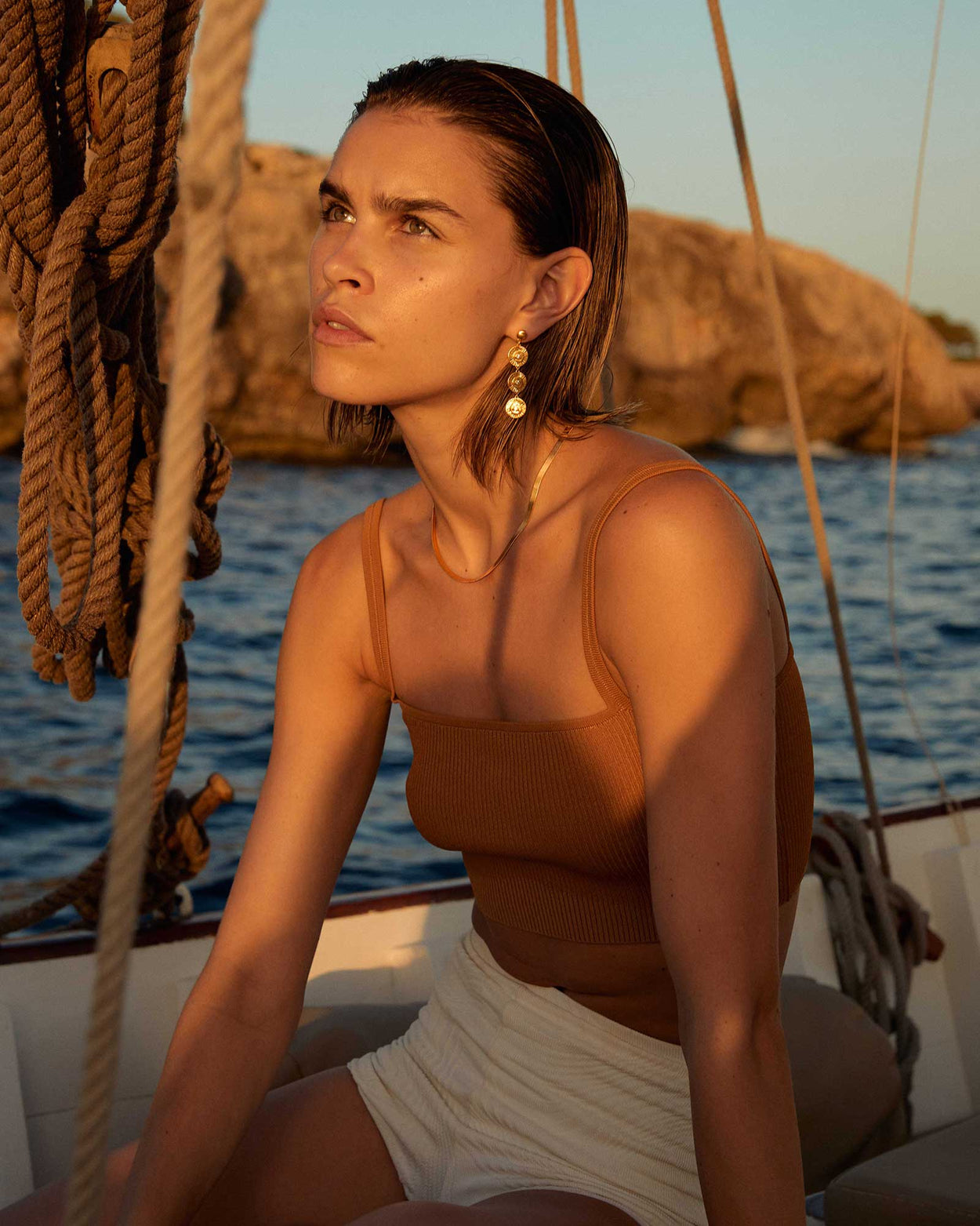 HERRINGBONE CHAIN (18K GOLD VERMEIL) IMAGE 3