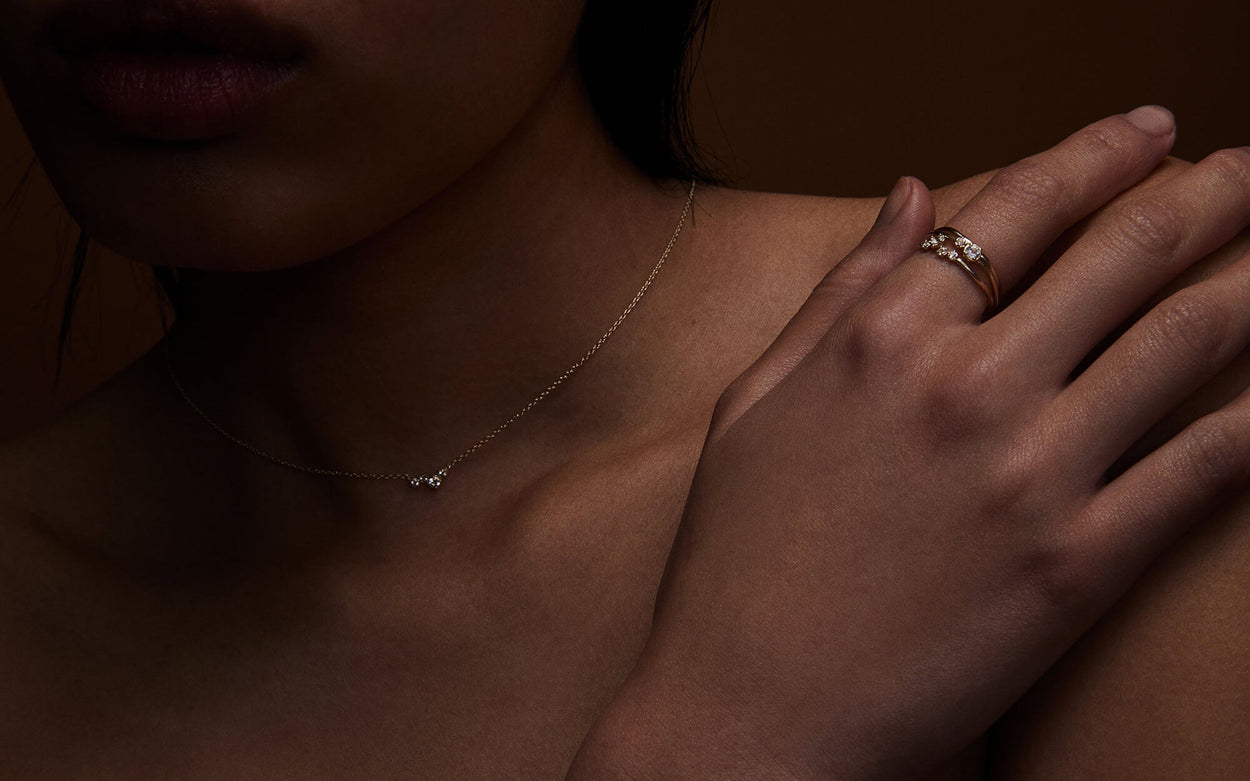 VALENCIA TOPAZ NECKLACE (9K GOLD) IMAGE 5