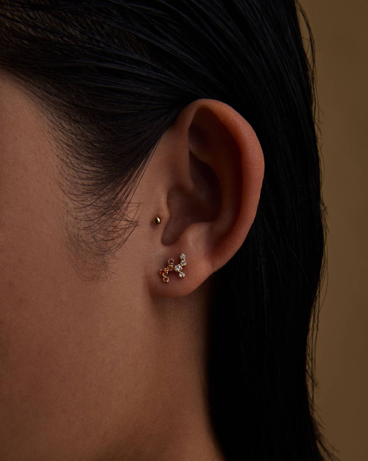 VALENCIA TOPAZ STUDS (9K GOLD) IMAGE 3