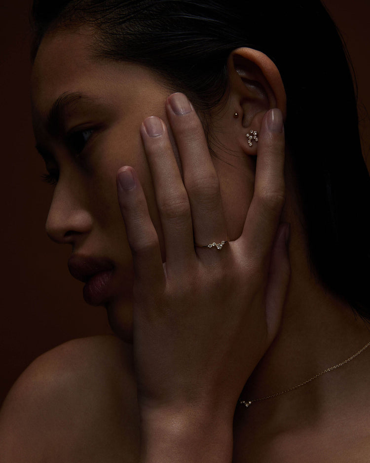 VALENCIA TOPAZ STUDS (9K GOLD) IMAGE 2