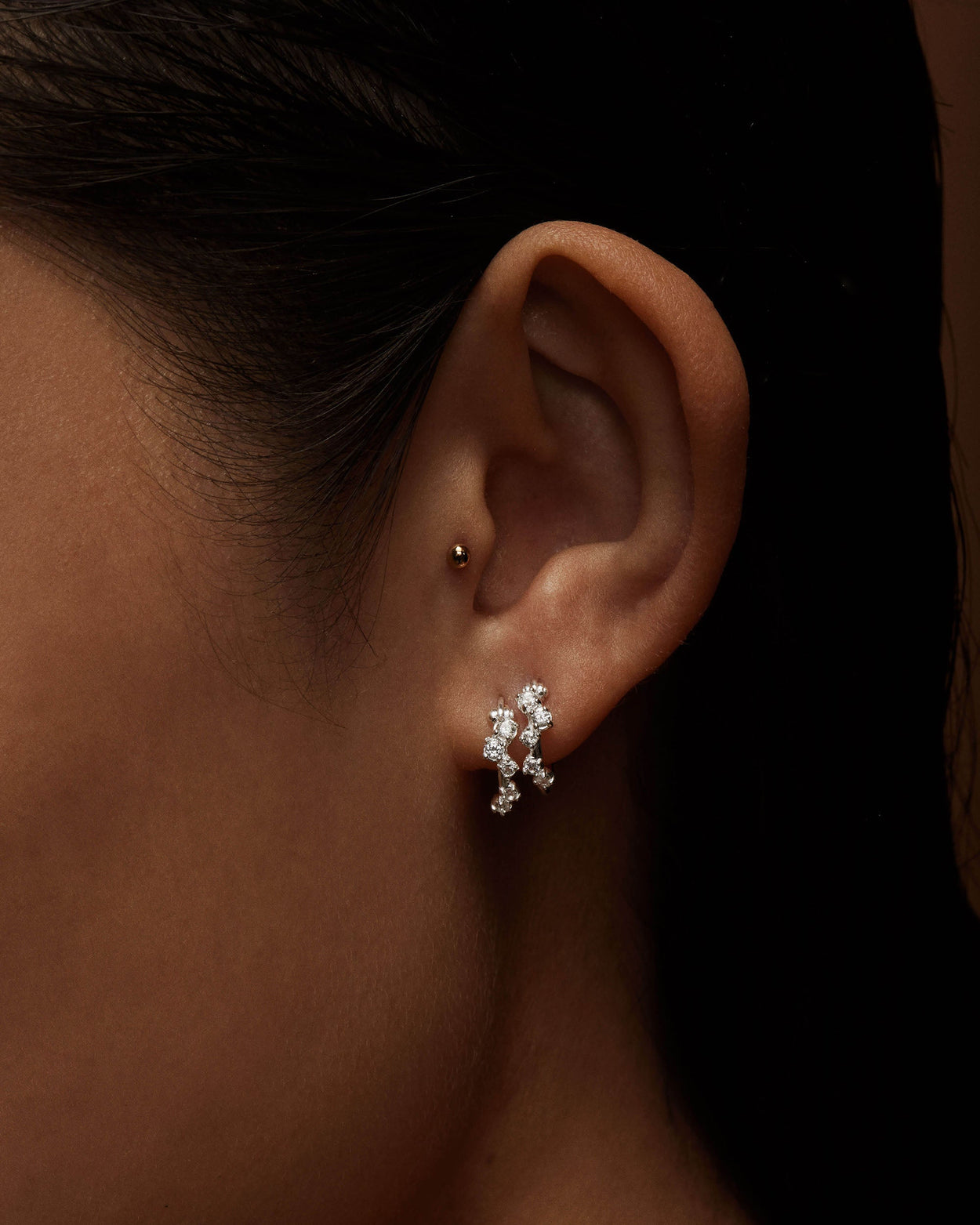 VALENCIA TOPAZ HOOPS (STERLING SILVER) IMAGE 3