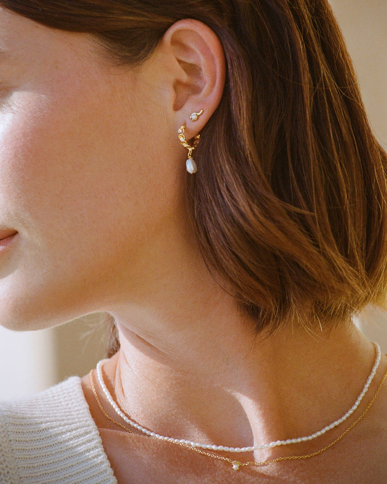 RIPPLE NECKLACE (18K GOLD PLATED) IMAGE 2