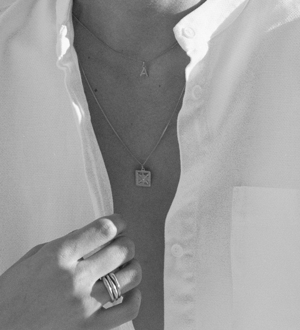 OUTLINE INITIAL NECKLACE A-Z (18K ROSE GOLD VERMEIL) IMAGE 7