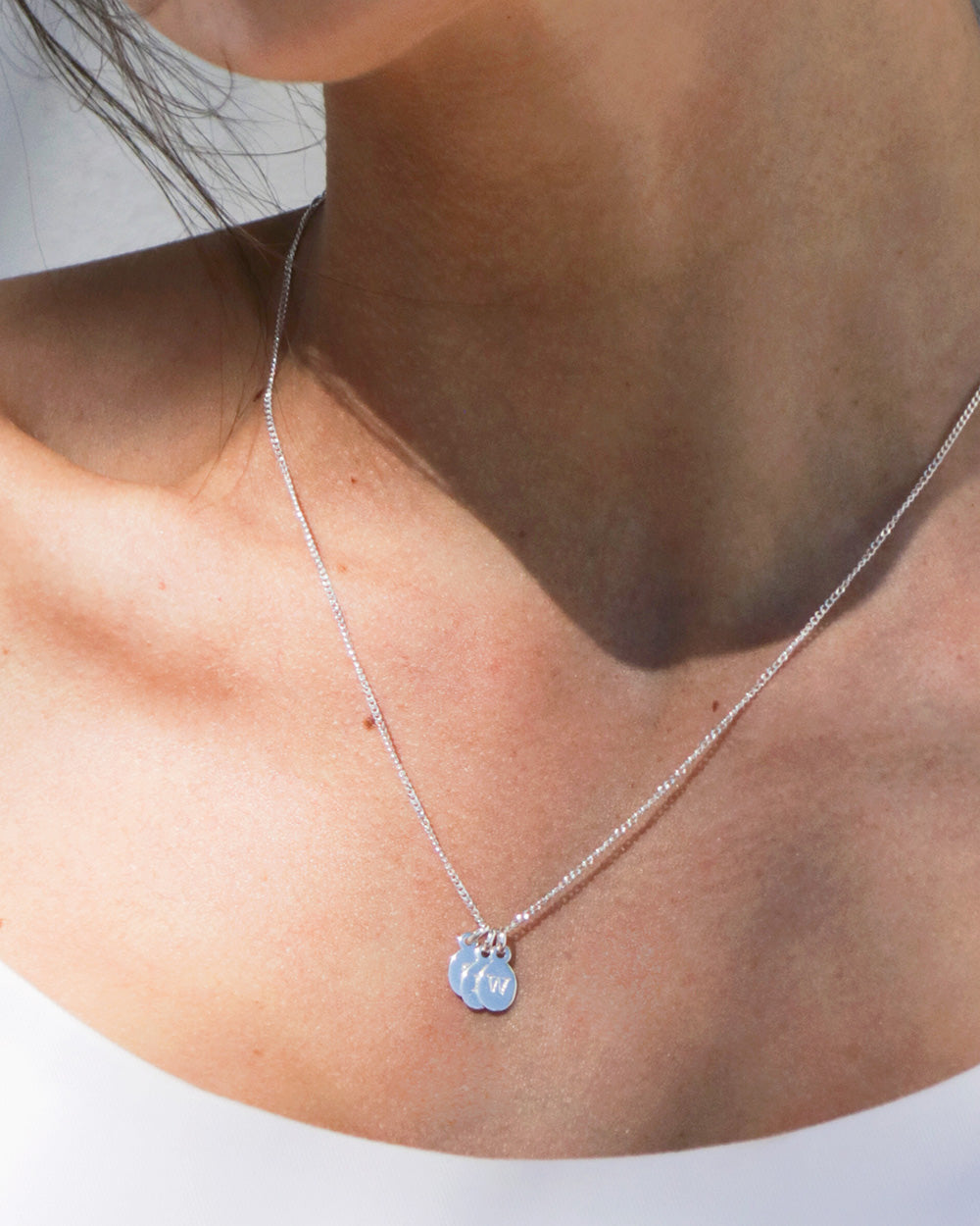 INITIAL NECKLACE A-Z (STERLING SILVER) IMAGE 3