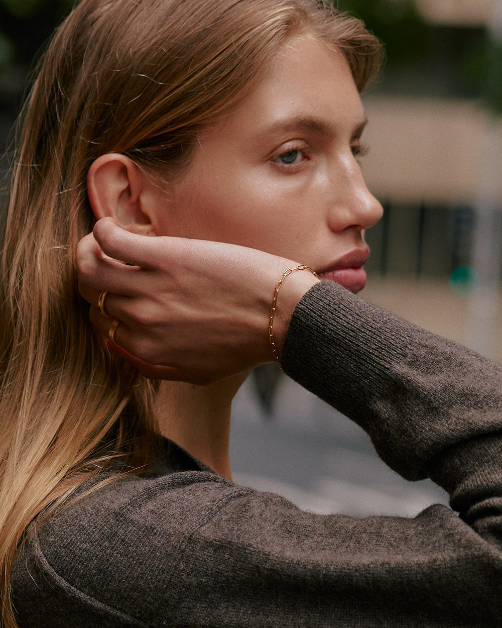 RUE CHAIN BRACELET (18K GOLD PLATED) IMAGE 2