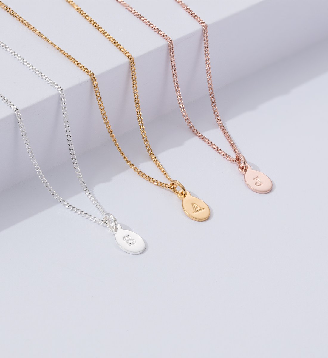 INITIAL NECKLACE A-Z (18K ROSE GOLD VERMEIL) - IMAGE 6