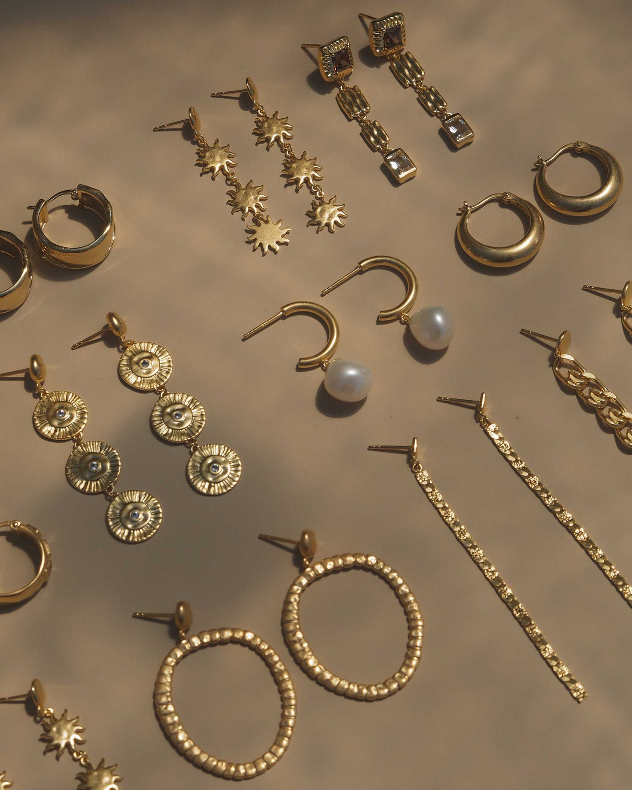 SOLIS EARRINGS (18K GOLD PLATED) IMAGE 5