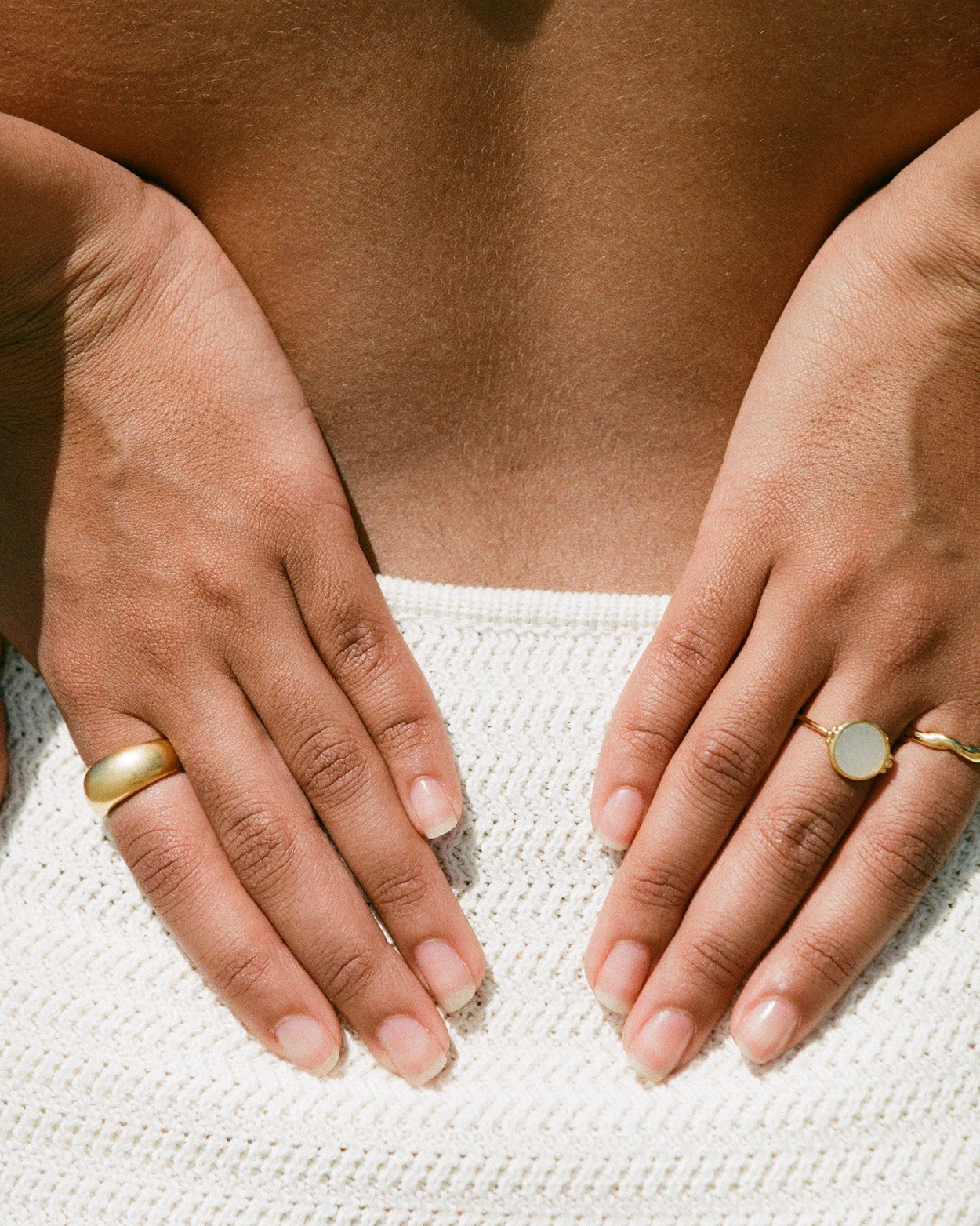 FOSSIL SHELL RING (18K GOLD VERMEIL) IMAGE 2