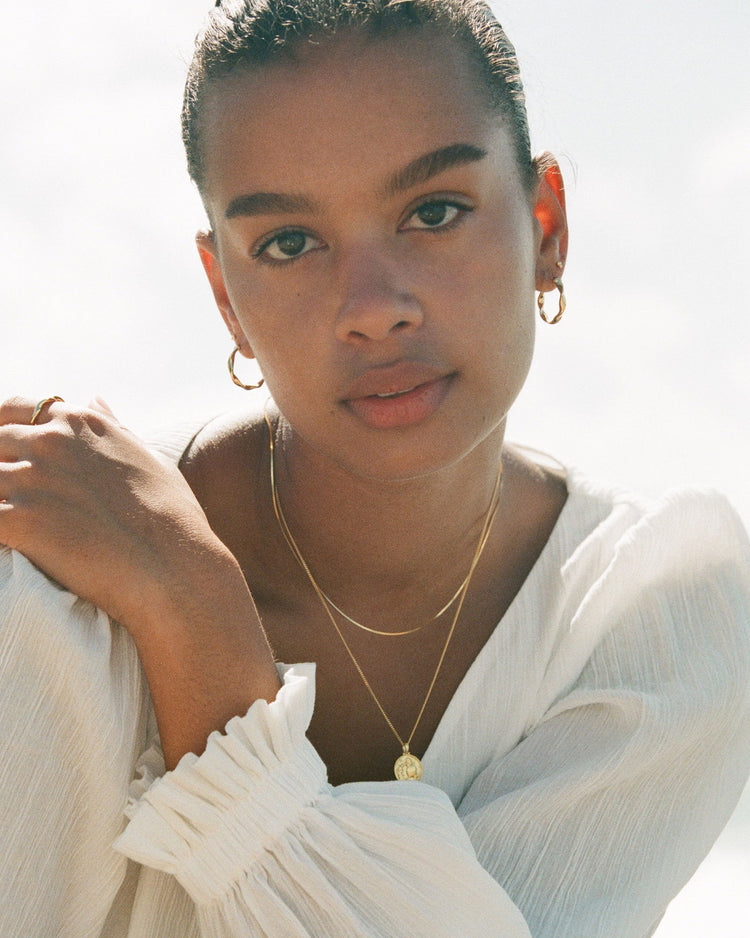 WAVE HOOPS (18K GOLD PLATED) IMAGE 2