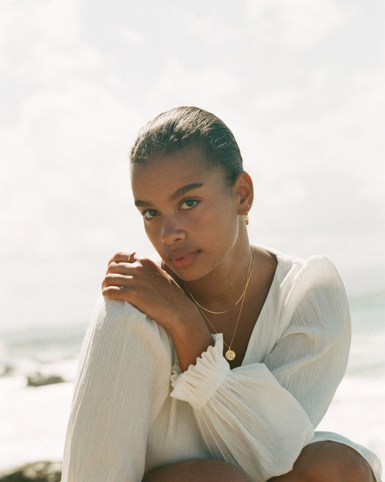 WAVE HOOPS (18K GOLD PLATED) IMAGE 6