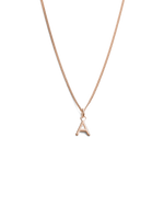 OUTLINE INITIAL NECKLACE A-Z (18K ROSE GOLD VERMEIL) IMAGE 1