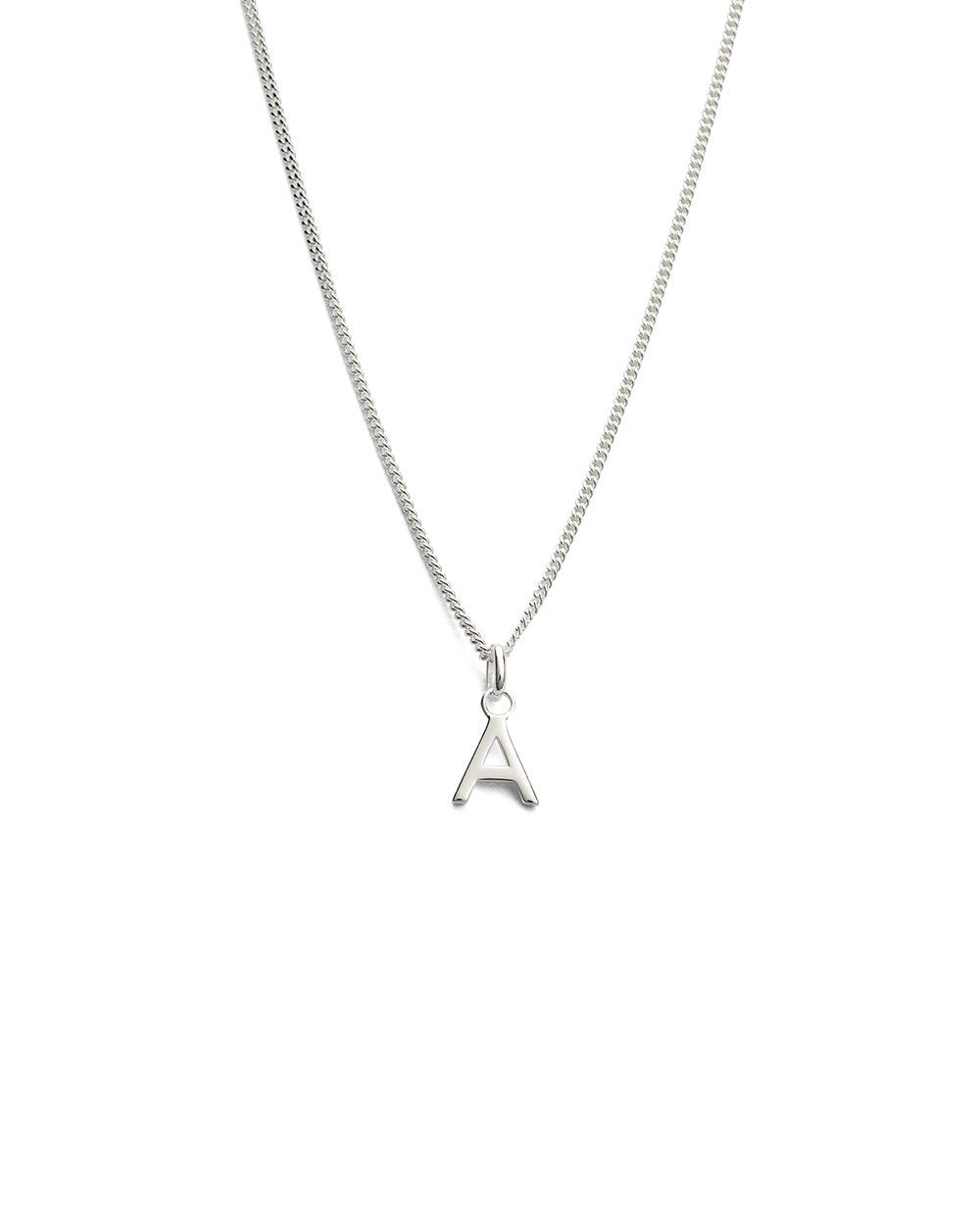 OUTLINE INITIAL NECKLACE A-Z (STERLING SILVER) IMAGE 1