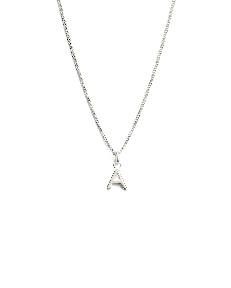 OUTLINE INITIAL NECKLACE A-Z (STERLING SILVER) IMAGE 1