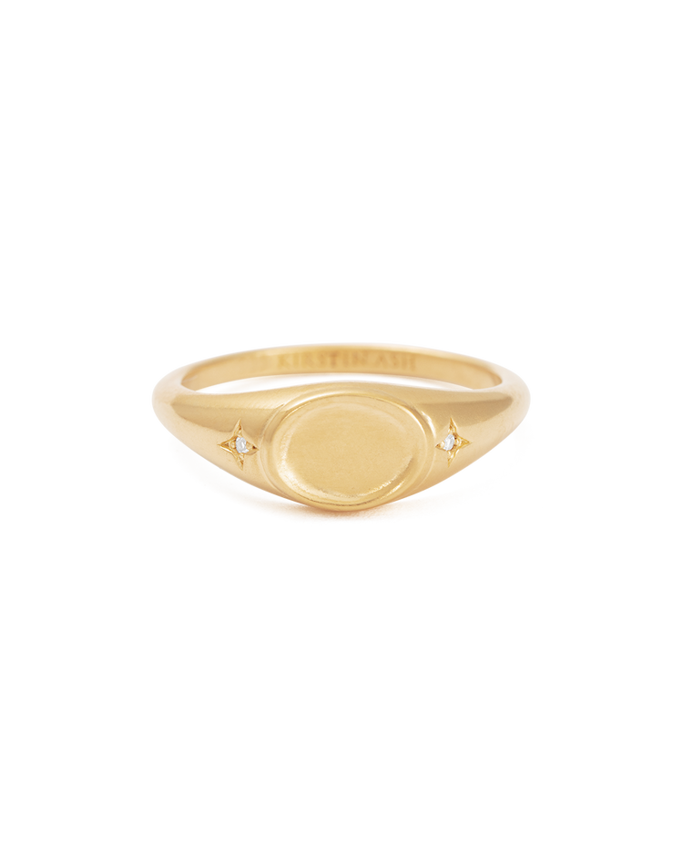 ALIGN SIGNET RING (18K GOLD VERMEIL) IMAGE 1