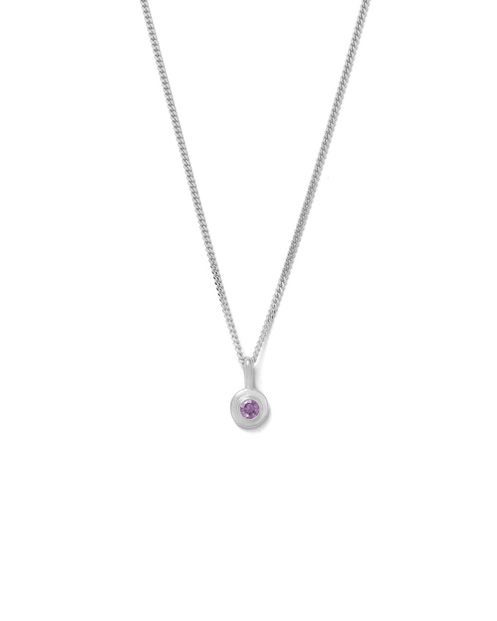 BIRTHSTONE NECKLACE (STERLING SILVER)