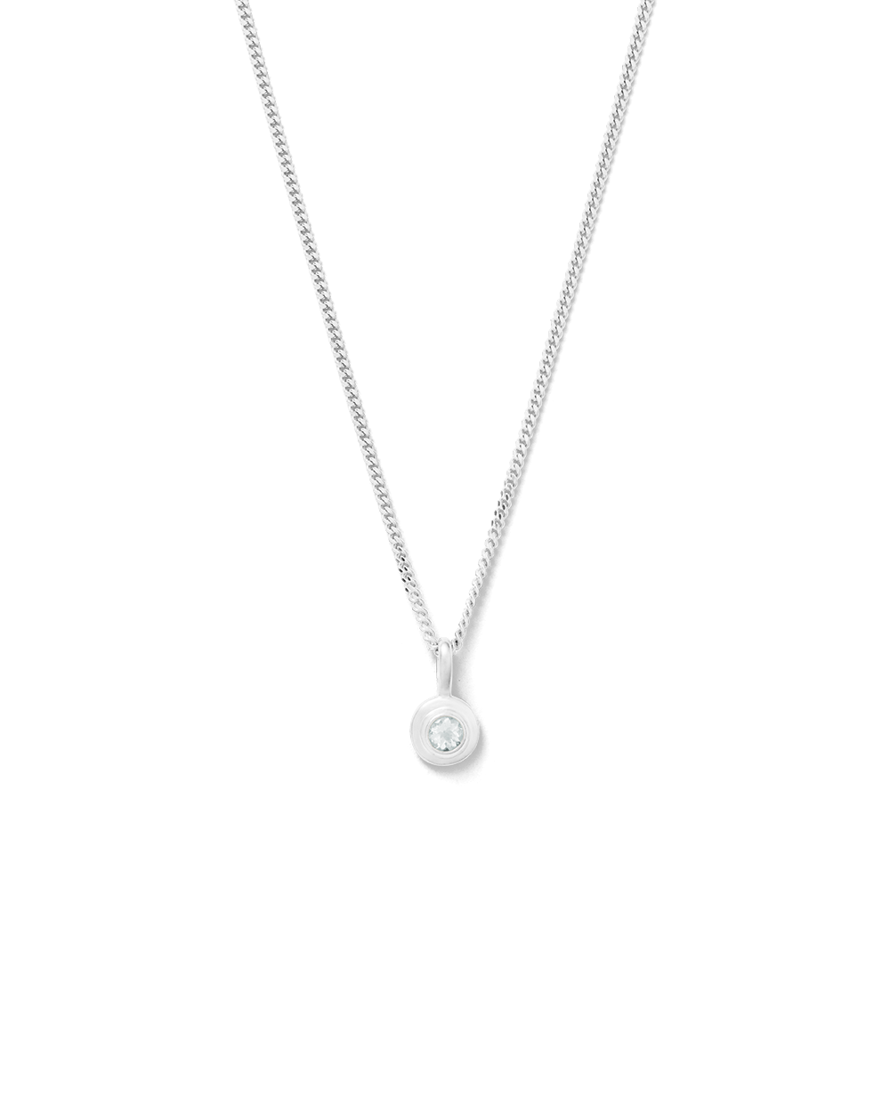 BIRTHSTONE NECKLACE (STERLING SILVER)