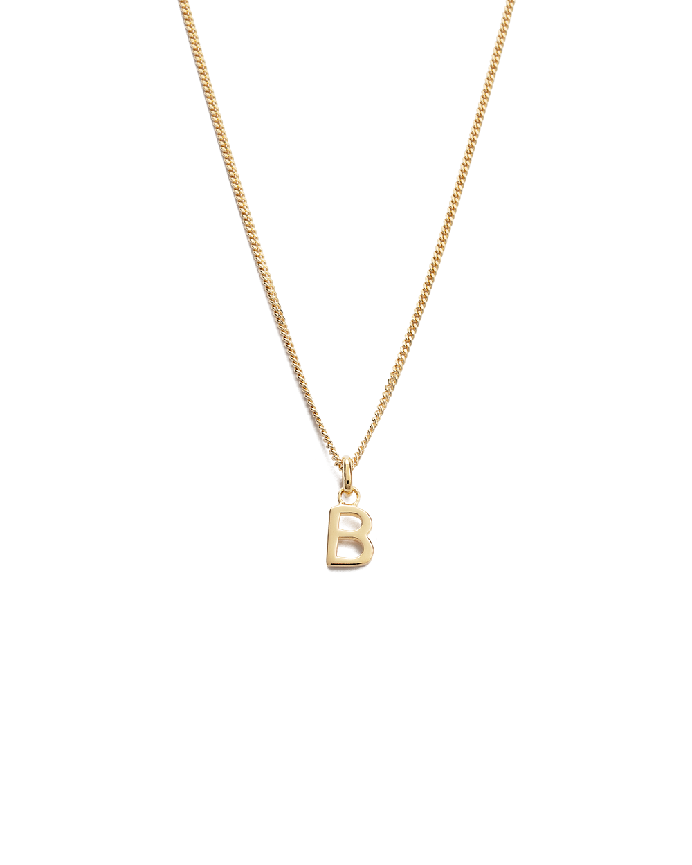 OUTLINE INITIAL NECKLACE A-Z (18K GOLD VERMEIL) IMAGE 4
