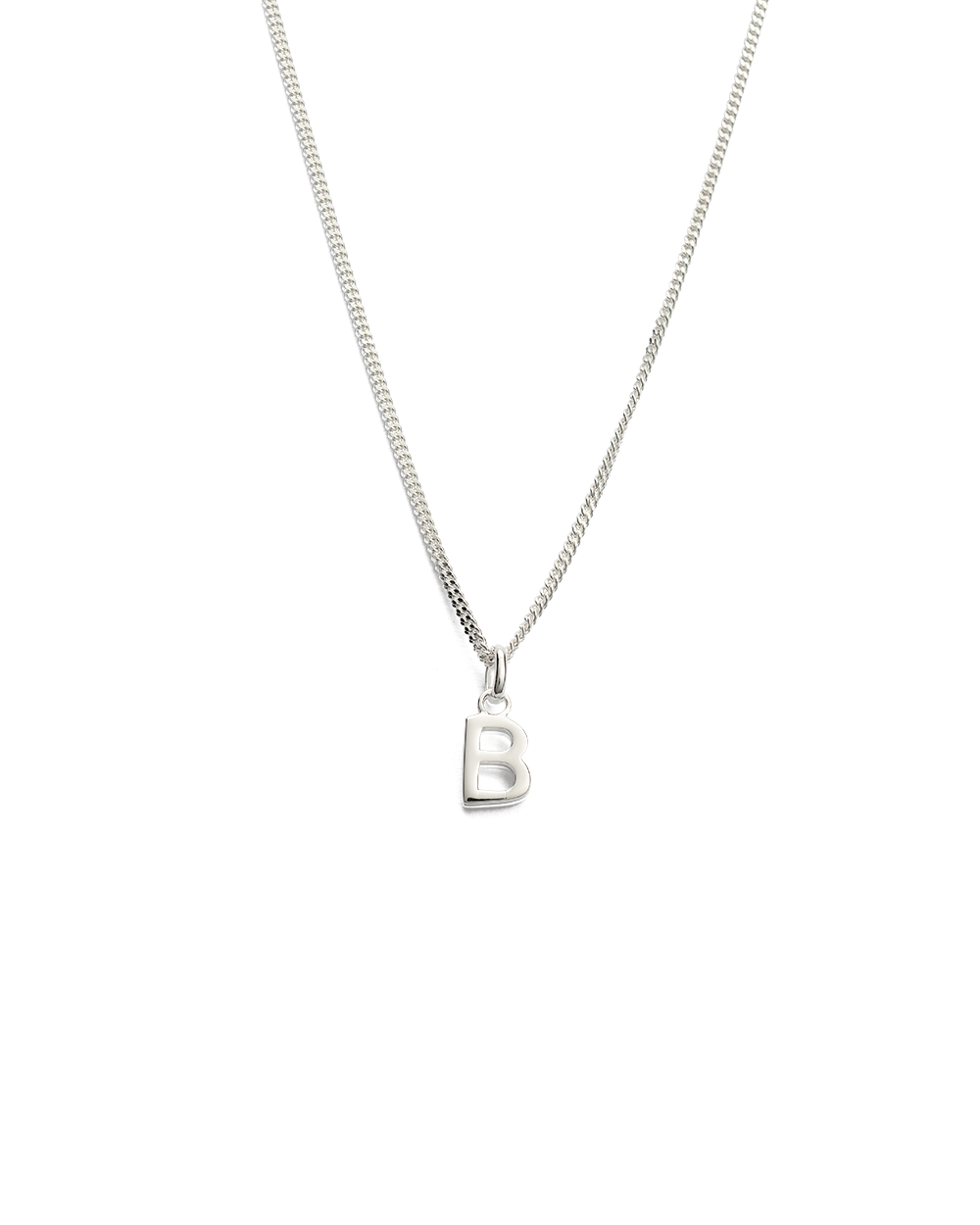 OUTLINE INITIAL NECKLACE A-Z (STERLING SILVER) IMAGE 4