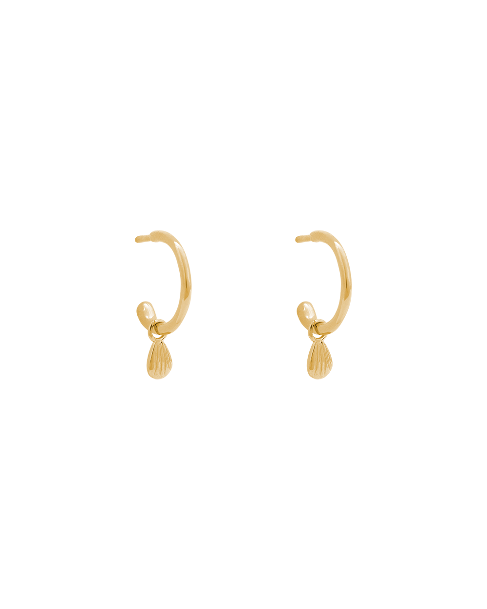 BLOOM DROP HOOPS (18K GOLD PLATED) IMAGE 1