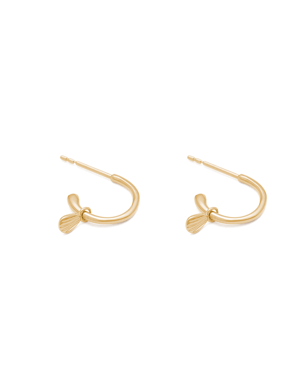BLOOM DROP HOOPS (18K GOLD PLATED) IMAGE 5