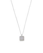 BLUE LACE AGATE PENDANT NECKLACE (STERLING SILVER) IMAGE 1