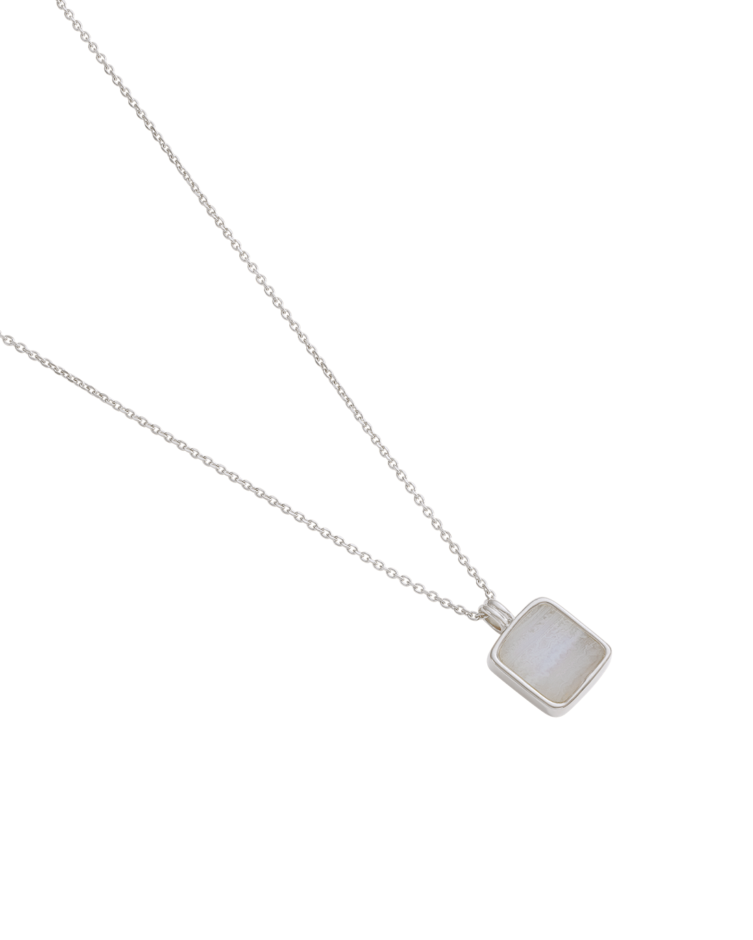BLUE LACE AGATE PENDANT NECKLACE (STERLING SILVER) IMAGE 4