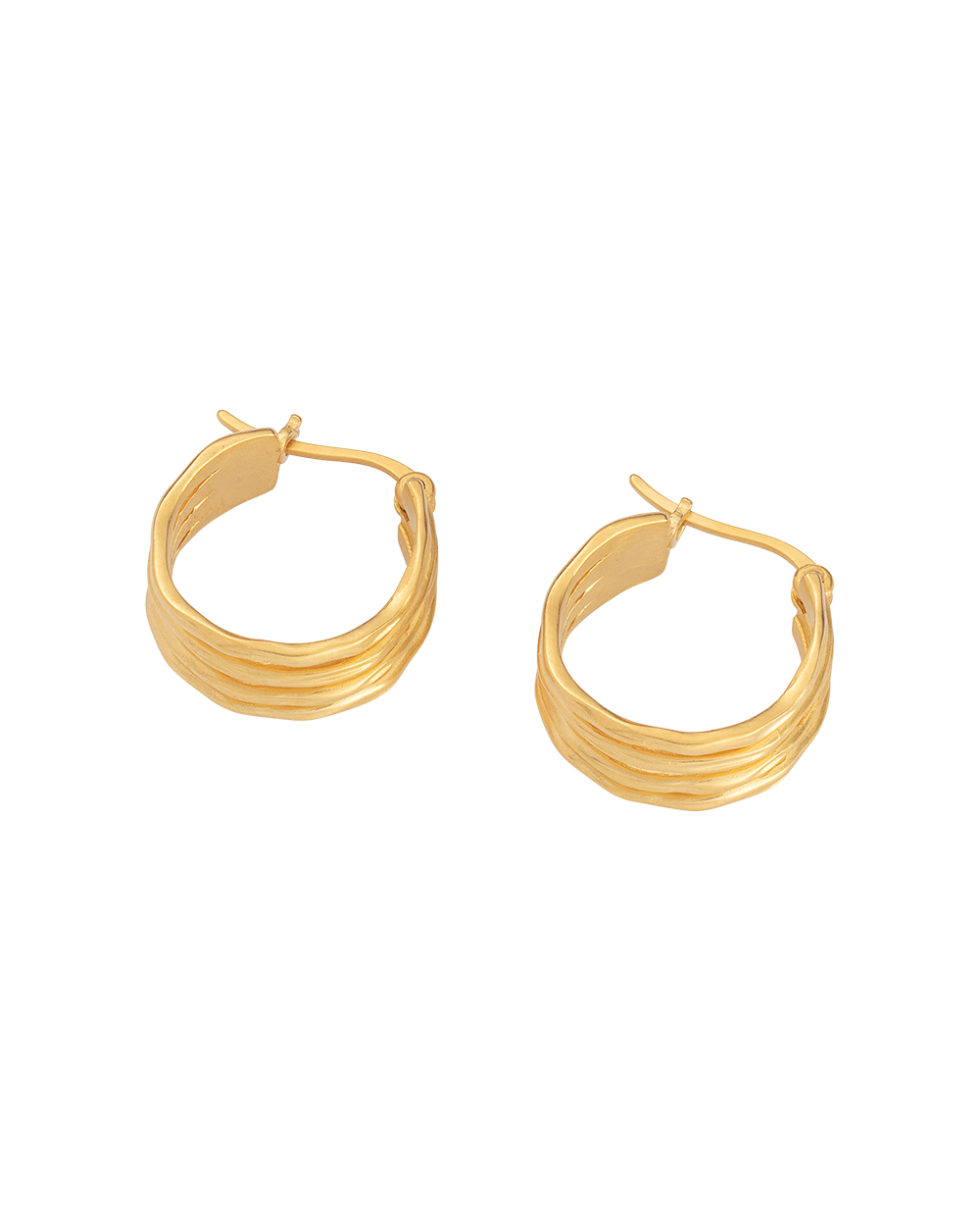 BOTANICA HOOPS (18K GOLD PLATED) IMAGE 6